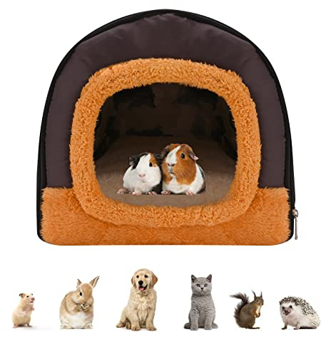 Casa Invernale per Piccoli Animali Domestici,Cuccia Porcellini d'India,Cuccia per Criceti,Casa per Cavie,Letto Caldo Accessori per Nido Invernale per Conigli Porcellino d'India Furetti Riccio Cincillà
