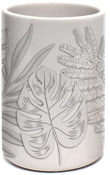 Douceur d'Intérieur, Gobelet (Diamètre 7 x 10,7 cm) Amber Gris, Céramique Imprimée