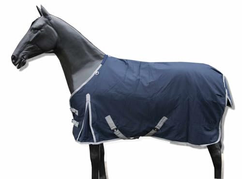 AMKA Outdoordecke Weidedecke Classic Pferde 600 D 100 g Füllung dunkelblau