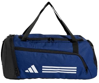 adidas Unisex - Adulto Essentials 3-Stripes Duffel Bag, dark blue/white, S