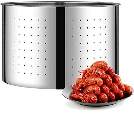 WQZStar Spezieller Hummerwascheimer, multifunktionaler kommerzieller Solefiltereimer, verdickter Asphalteimer aus Edelstahl, 40 cm (50 cm)