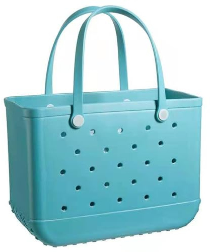 Tuxxjzm Damen Tragetasche, leicht, Strandtasche, Gummi-Tragetasche, EVA-Strandtasche, groß, waschbar, Gummi-Reisehandtaschen für Fitnessstudio, Strand, Pool