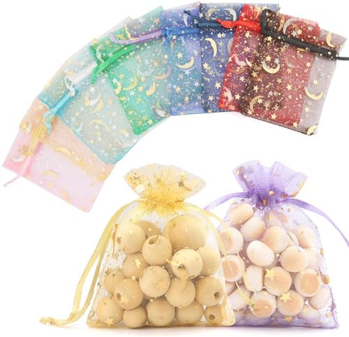 50 Sacs Organza, Pochette Bijoux 8x10cm, Sacs Lavande Vide, Tulle Dragées, Sacs Cadeau Tissu, Bijoux Drawstring Bag