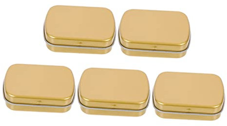 SHINEOFI 5pcs Small Tin Box Candy Iron Container Storage Box Portable Sample Case for Kitchen Organisation Storage Container Lid for Small Objects