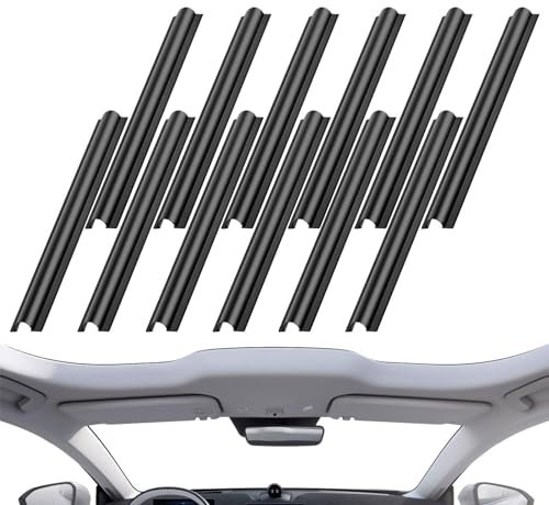 Lot de 12 gaines de câbles de voiture avec ruban adhésif double face pour organiser les câbles de voiture