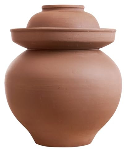 BDMRY Jar De Encurtidos Gran Jarro De Fermentación De Cerámica Chino Sichuan con Tapa De La Escocesa De Aire De Sello De Agua, Barro De Fermentación De Cerámica para Encur 8KG