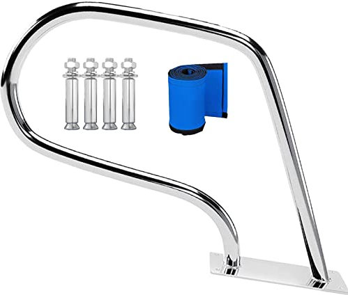 DRFGNF Swimming Pool Handrail Pool Handrails Swimming Pool Safety Hand Rail, Stair Pool Hand Rail Rated 250Lbs Load Capacity, Pool Handrail with Blue Grip Cover, Screws/32 * 39 Inch (22 * 30 Inch)