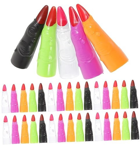 PACKOVE 30stücke Teiliges Bunte Hexenfinger Für Halloween Kostüm Und Cosplay Gruselige Fingernägel Requisiten Für Partys Maskeraden Und Spukhäuser