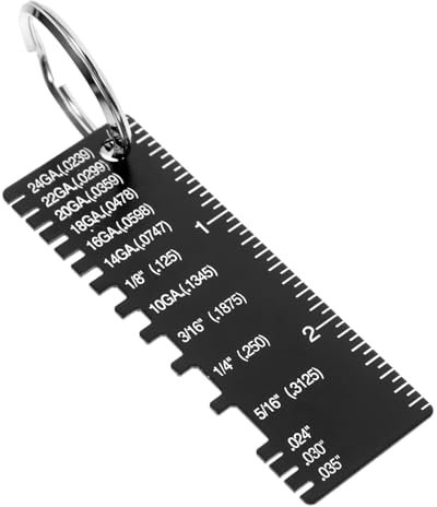 PRETYZOOM Weld Inspection Ruler Stainless Steel Wire Gauge Tool Accurate Thickness Gauge for Welding Measure Tool and Fabrication