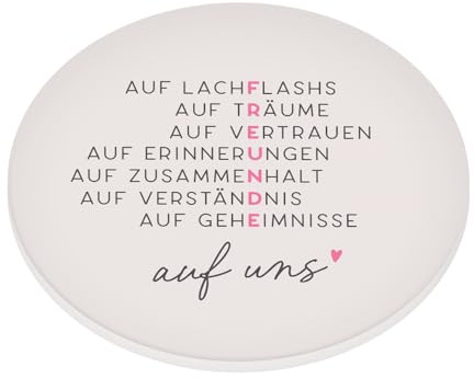 Grafik Werkstatt Keramik-Untersetzer | Auf Uns, Bunt