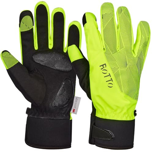 ROTTO Winterhandschuhe Herren Damen Wasserdicht Isoliert 3M Thinsulate Thermal für Radfahren Skifahren Wandern Laufen