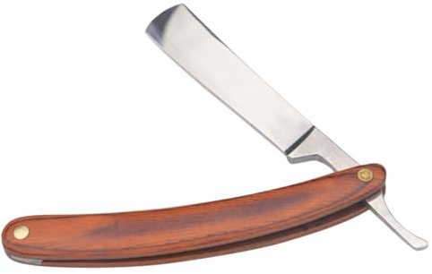 Anneome Manueller Rasierer aus Edelstahl mit Holzgriff Vintage-rasiermesser für Herren Altmodischer Rasierer Klassisches Design Langlebig und Rostfrei