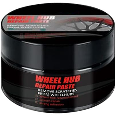 RÉPARATION RAYURES JANTES - Pâte de Réparation pour Jantes 50g | Avec Éponge pour Voiture Camion Moto Camping-Car Bateau - Usage Marine Camping-Cars et Utilitaires