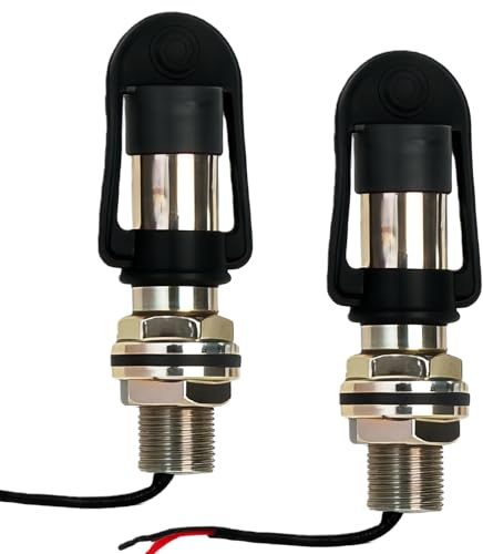 GBKDQQ Beacon-Montagehalterung, 2 Stück Halterung rundumleuchte traktor, Rundumkennleuchte Warnleuchte Ø 24 mm, Flexible DIN-Pol-Metallhalterung mit Draht und Schutzkappe für LKW, Landmaschinen