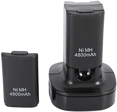 Uikdjgu Estacion Del Muelle De Cargador Doble Con 2 Piezas 4800Mah Bateria Recargable Luz De Carga Led Para 360 Controlador Enchufe De La Ue