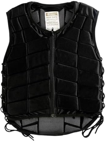 Gilet da Equitazione Gilet Protettivo di Sicurezza Assorbimento degli Urti Armatura con Cerniera Cinturino Regolabile Morbido e Traspirante Equestre per Donne Ragazzi Ragazze Bambini, Stile 1.Arti