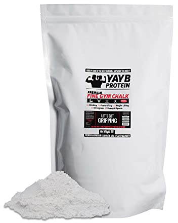YAYB Premium Gym Chalk 1KG- UK/EU Grade Magnesium Carbonate -Weight lifting-Climbing-Gym Chalk Powder