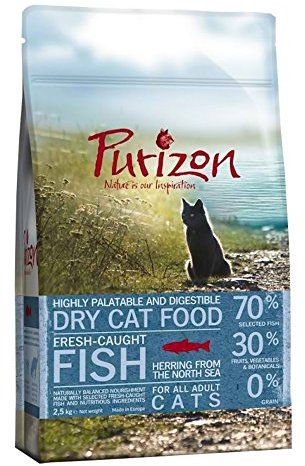 Purizon Original Fisch Katzenfutter trocken | ganz ohne Getreide | Fisch als einzige Fleischquelle | ideal bei Allergien und Unverträglichkeiten | 6,5 KG