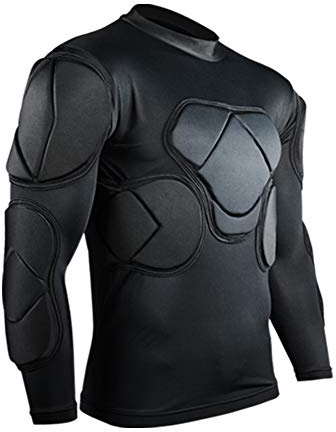 SHINESTONE Pantalon de football sportif pour homme, long, avec protection anti-collision, pour gardien de but, pantalon rembourré