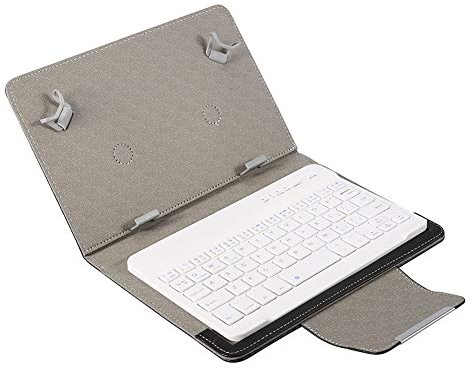 Wendry Keyboard Bluetooth, Keyboard Case, Funda con Teclado Bluetooth, Tablet Laptop Funda Protectora de PU Universal Teclado Bluetooth para Android/iOS/Win