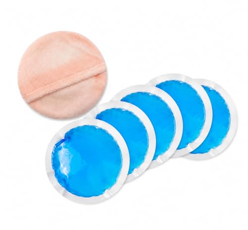 Petits packs de glace 5 packs de glace ronds réutilisables en gel pour blessures, compresse froide en gel pour soulager la douleur, compresse froide pour dents de sagesse, premiers secours, gonflement