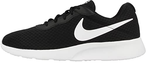 NIKE Men's Tanjun Sneaker, Black White Barely Volt Black, 6 UK