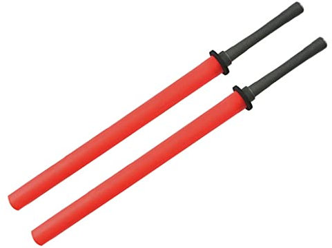 35 Martial Arts Foam Bokken Set with Black ABS Plastic Handle (Red)