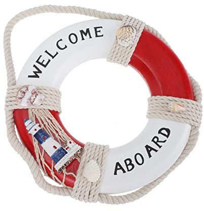 PRETYZOOM 1stück Ornament Buoy Wanddeko Mediterranes Stil Hängedekoration Für Bad Und Outdoor- Und Leicht Zu Installieren