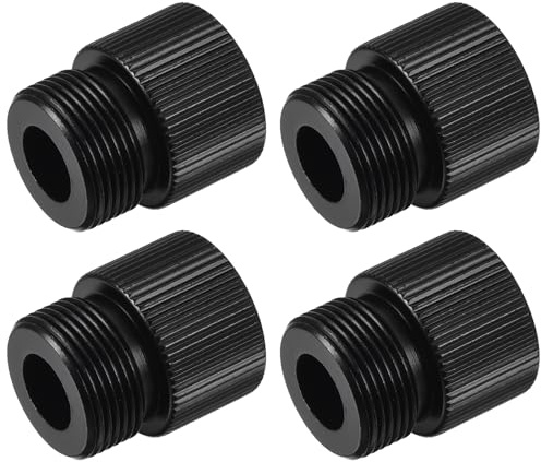 sourcing map Mikrofonständer-Adapter 5/8-27 Stecker auf 3/8-16 Buchse, Kamera-Schraubgewindeadapter für Mikrofonstativ, schwarz, 4 Stück