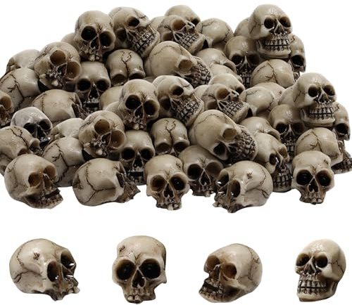 20 Piezas Mini Calaveras Decorativas, Decoración de Calaveras Resina