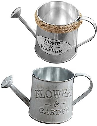 MAGICLULU 2pcs Iron Watering Can Rustic Desktop Decor Plants Container for Indoor Plant Waterer