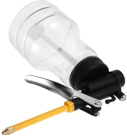 SOLUSTRE 250ml Plastic Engine Oil Dispenser Bottle with Long Spout, Easy to Install and Labor-saving Hand Pump Oiler Can for Car Engine Lubrication and Home Use