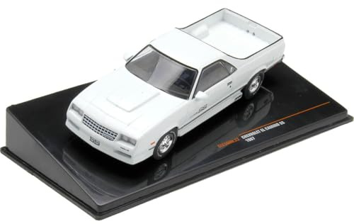 MODELLINO SCALA COMPATIBILE CON CHEVROLET EL CAMINO SS 1987 WHITE 1:43 IXO MODEL CLC560
