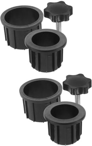 Happyyami 2 Juegos Accesorios para Sombrillas De Exterior Soportes Bases Paraguas Base De Sombrilla Rellenable Pabellón Anillo De Agujero De Sombrilla De Mesa De Patio Black El Plastico