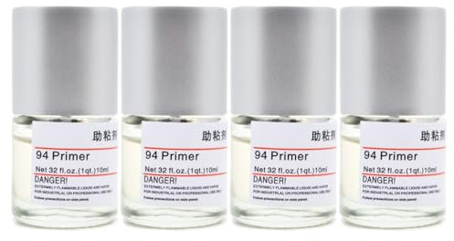 Lueear Adhesion Promoter With Brush Automotive Adhesion Glue Foam Double Sided Tape Adhesive Effective Instant Tape Primer Car Wrapping Application Tool, 10ml(pack of 4)