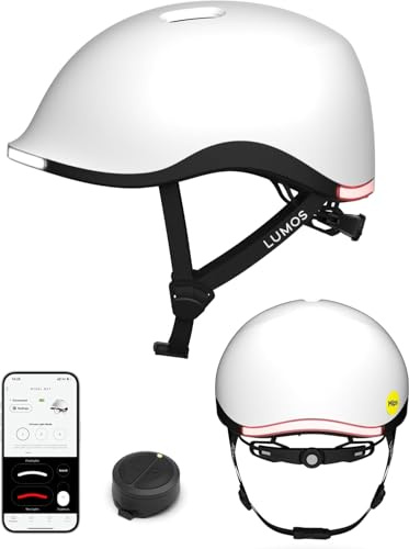 Lumos Nyxel Smart Bike Helmet, Customizable Front and Back LED Lights with Turn Signals, 360° Visibility App Controlled Comfortable & Lightweight Skateboard Urban Helmet for Adults, Men Women