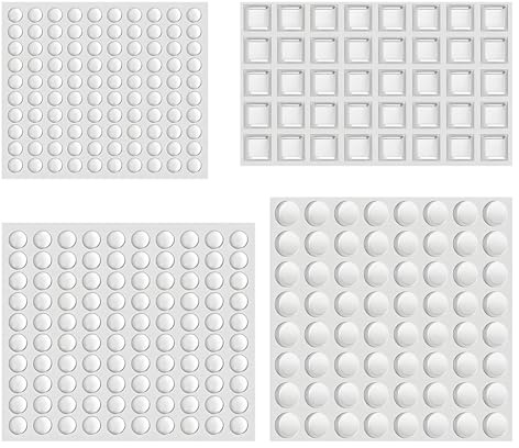 4 Dimensioni Ammortizzatore di Colpi, Silicone Trasparenti Paracolpi Autoadesivi Trasparente Protettivi Adesivi Ammortizzatore di Colpi per Mobile Sedie Porte Cassetti Armadiett Smorzamento