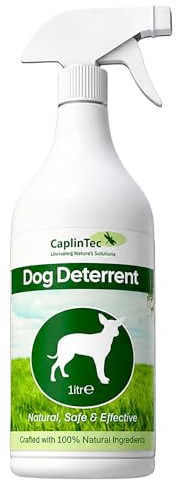 CaplinTec Dog Repellent Outdoor Spray – Natural Scent-Based Urine Control | Stop Dogs Weeing Up Pots | Safe Puppy Deterrent for Garden | Anti - Pee Marking, Pet & Child Safe – 1 Litre