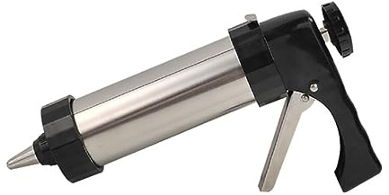 LIGIGWASH Molde para Galletas y Pistola de Repostería 8 Boquillas Acero Inoxidable Desmontable para Cocina y Hogar Kit de Decoración de Tartas y Galletas