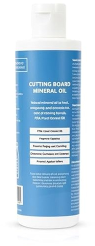 Lazzaro Chopping Board Oil 250ml - 100% Food Grade Mineral Oil for Wooden Cutting Boards & Butcher Blocks - Protect, Restore & Maintain Bamboo or Wood Chopping Boards