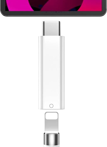 TOPAUX USB C auf Pencil 1st Adapter für iPad A16 11th 10th Gen Dongle | Typ C für Lightning Ladeadapter für Apple Pencil der 1. Bluetooth-Paar-Stecker für iPencil Erste Gen
