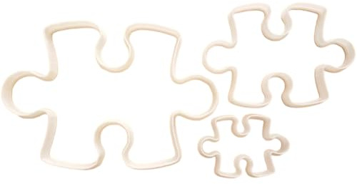 Puzzle Piece Jigsaw Shape Cookie Cutter Dough Biscuit Pastry Fondant Sharp Stencil Jig Saw (Medium)