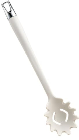 Hoement Fourchette à Pâtes en Silicone Résistante Chaleur Cuillère à Spaghetti Perforée Légère et Ergonomique Ustensile Cuisine pour Pâtes Passoire Pratique pour et Service 1 Pièce