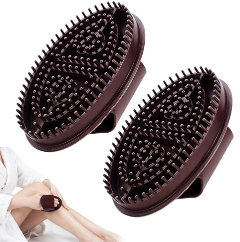 pelriox 2 Brosse de Massage Ventre, Brosse Massage Ventre Plat, Meridian Brush – Brosse Professionnelle pour Raffermir le Corps, Matériau Sûr, Facile à Nettoyer