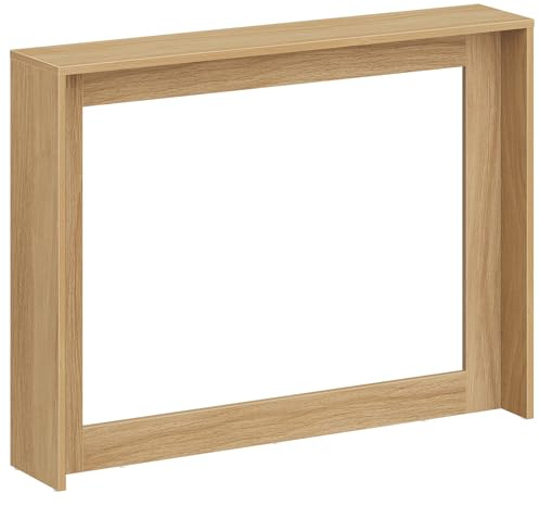 YATINEY Smal konsolbord med förvaringsutrymme, hallbord, soffbord i lantlig stil, sidobord för hall, entré, vardagsrum, sovrum eller korridor, natur XCT36VV
