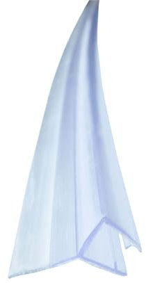 Bagnoxx Duschdichtung Anschlagdichtung 2m für 8mm Glasstärke, 135 Grad Transparent einseitige Duschtür Öffnung, Duschlippe aus PVC, Abdichtung Dusche