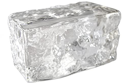 Fuchs Design Crystal Collection, Ladrillo de Hielo Brillante, Aprox. 10 x 5 x 5 cm, Bloque de Cristal Auténtico