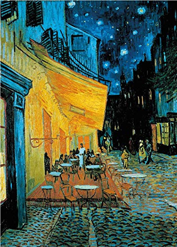 Puzzle 1000 Teile Erwachsene Café-Terrasse bei Nacht von Vincent Van Gogh 70 x 50 cm Puzzles für Erwachsene Klassische Puzzles 1000 Teile Schwer Erwachsene Van Gogh Puzzle
