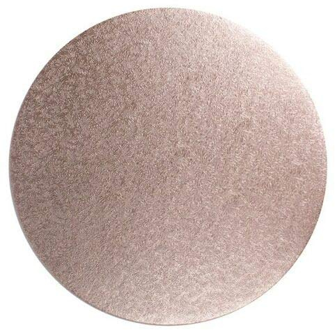 TRTO 1Pcs 22MM Rose Gold Color Cake Boards Round Drum Single Boards Easy to Use and Cleans