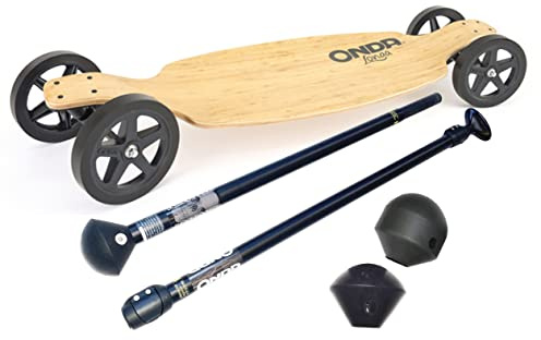 Onda Motion - Longboard per fuoristrada, 107 cm x 27 cm, Allterrain, longboarding (longboarding board con bacchette in fibra di carbonio